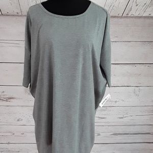 Lularoe Irma Medium M LLR Gray Solid NWT Tunic